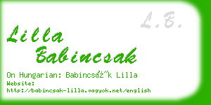 lilla babincsak business card
